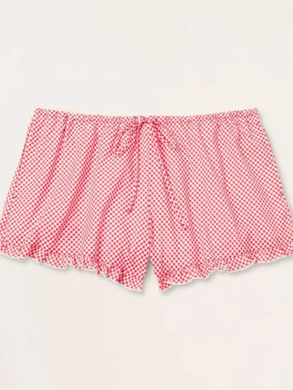 Parke x Target Red Gingham Drawstring Shorts L NWT